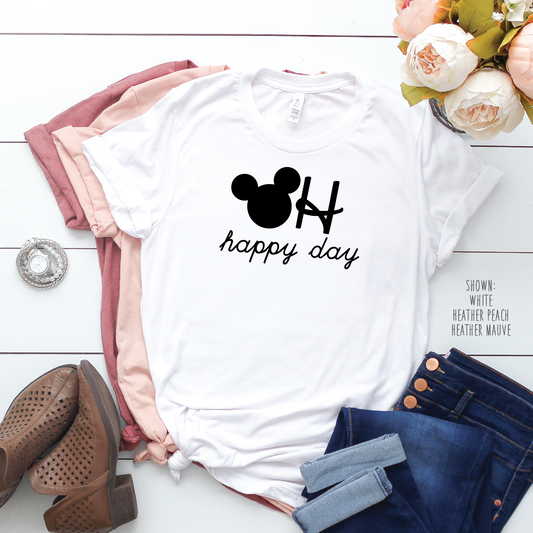 Oh Happy Day Mickey Mouse Shirt - Unisex Disney Shirt