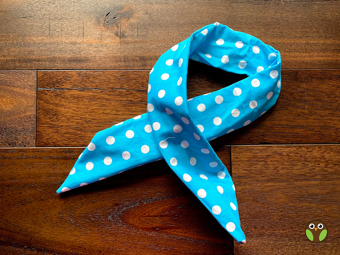 Blue/White Polka Dots - Wired Head Wrap