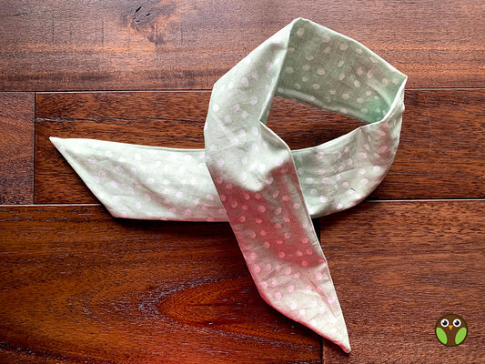 Mint Watercolor Dots - Wired Head Wrap