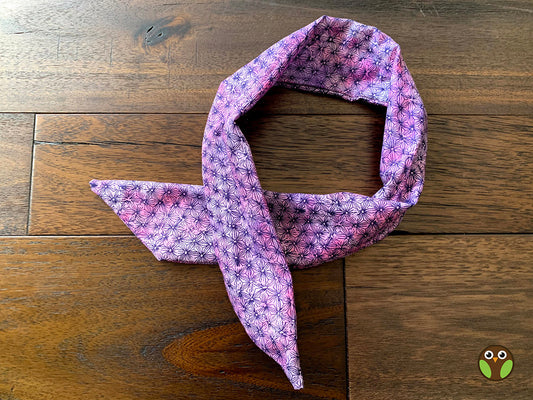 Purple Pink Watercolor Geometric - Wired Head Wrap