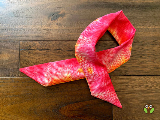 Pink/Orange Tie-Dye Mesh - Wired Head Wrap