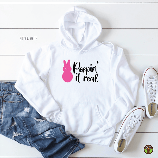 Peepin' It Real - Unisex Easter/Spring Pullover Hoodie