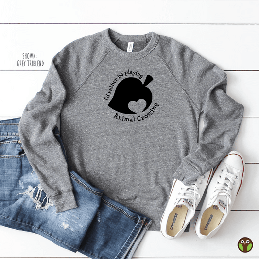 I'd Rather Be Playing Animal Crossing - Unisex Animal Crossing Pullover Sweatshirt