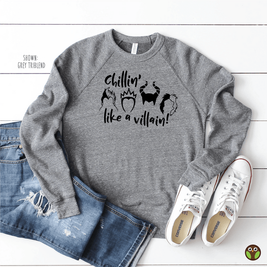 Chillin' Like A Villain - Unisex Disney Halloween Pullover Sweatshirt