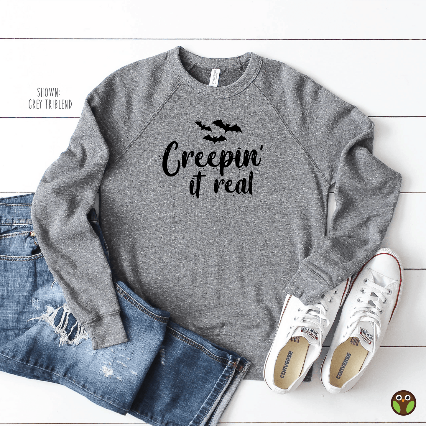 Creepin' It Real - Unisex Halloween Pullover Sweatshirt