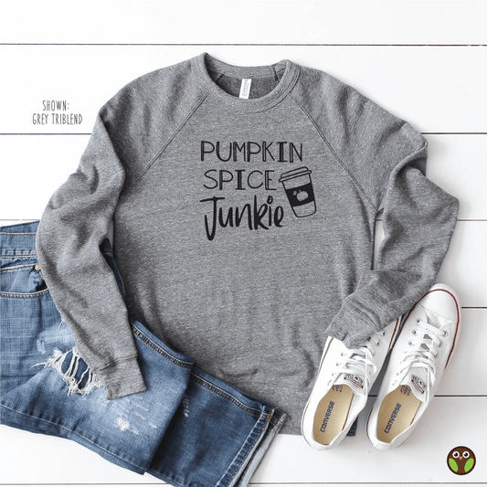 Pumpkin Spice Junkie - Unisex Fall/Thanksgiving Pullover Sweatshirt