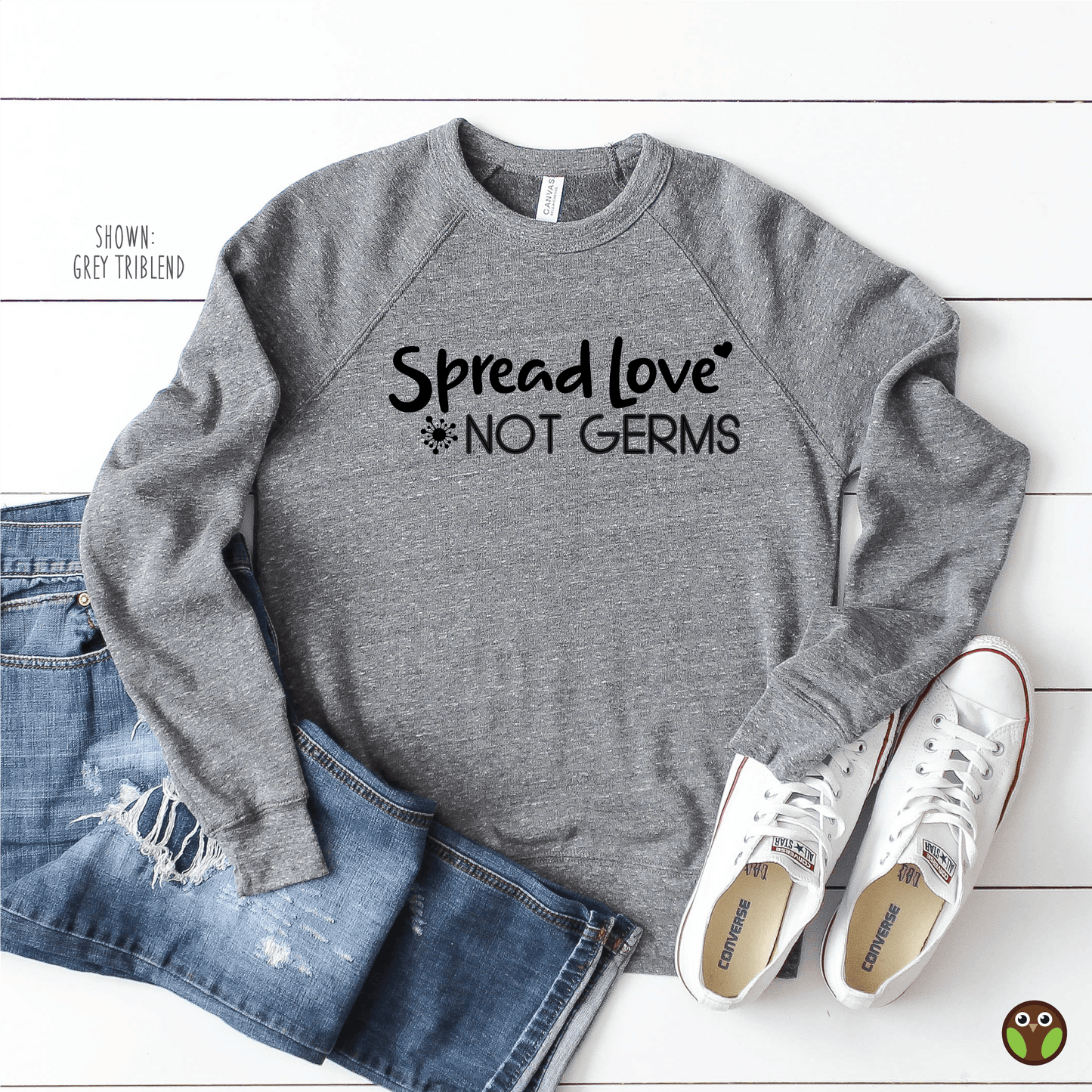 Spread Love, Not Germs - Unisex Pullover Sweatshirt