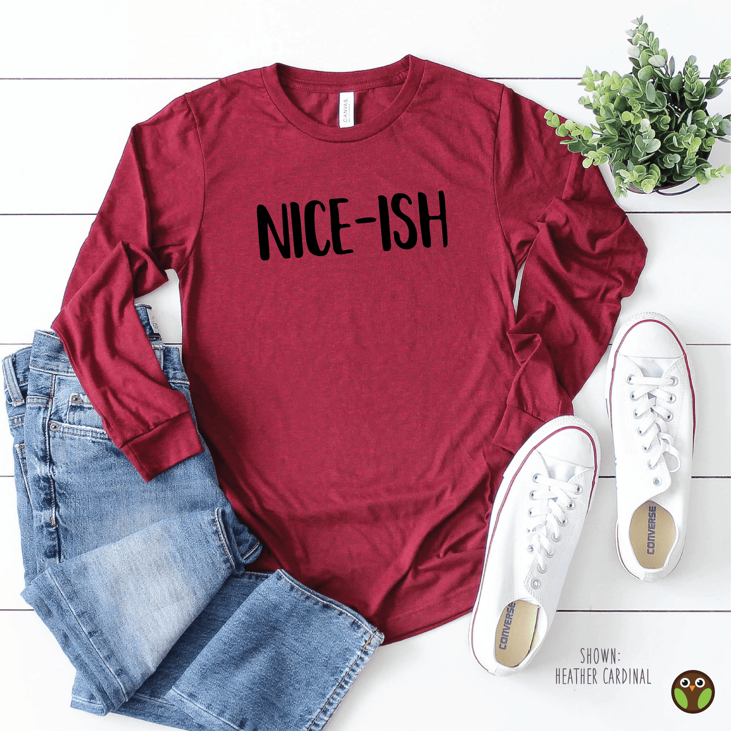 Nice-Ish - Unisex Long Sleeve Christmas Shirt