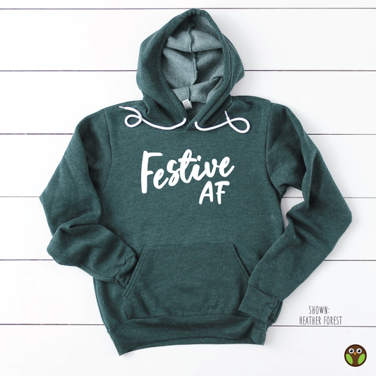 Festive AF - Unisex Christmas Pullover Hoodie