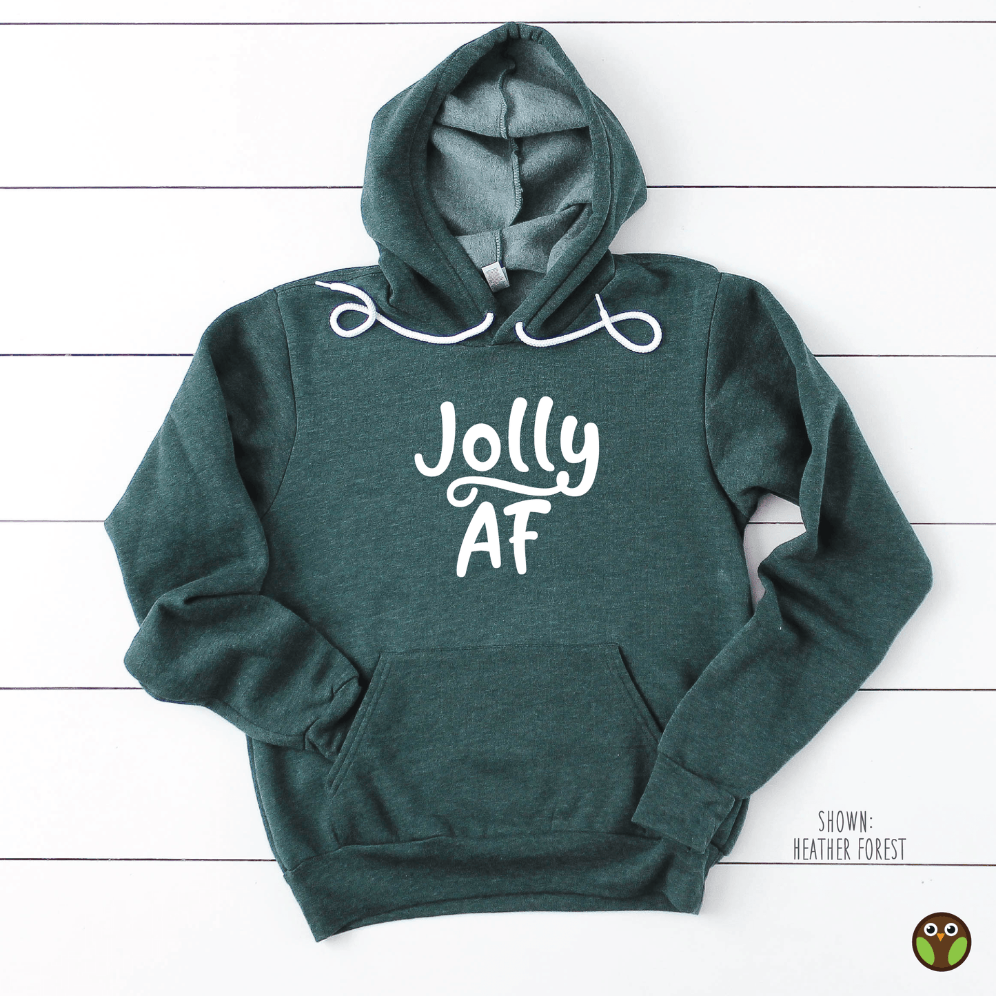 Jolly AF - Unisex Christmas Pullover Hoodie