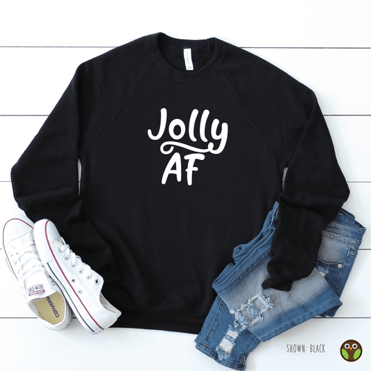 Jolly AF - Unisex Christmas Pullover Sweatshirt