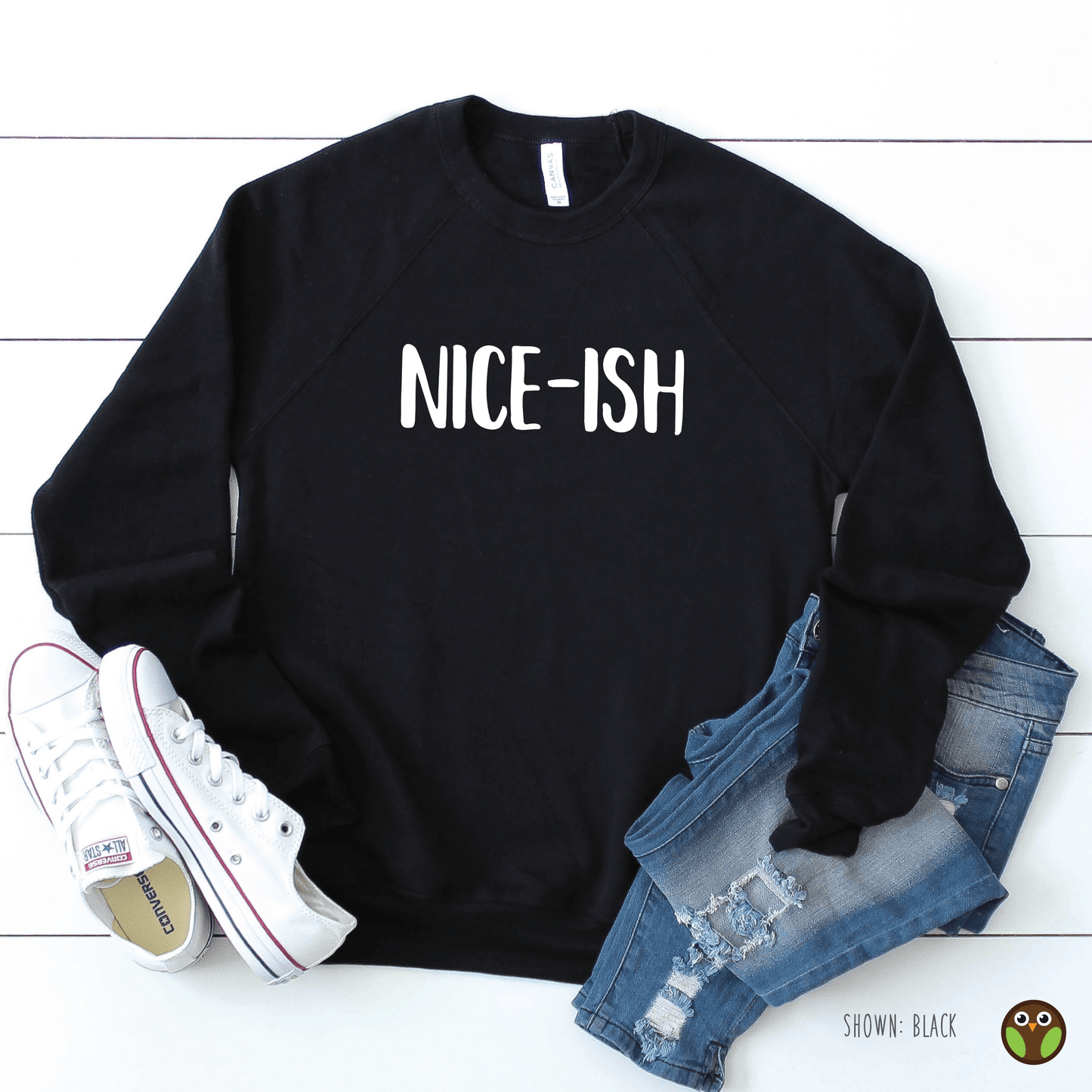 Nice-ish - Unisex Christmas Pullover Sweatshirt