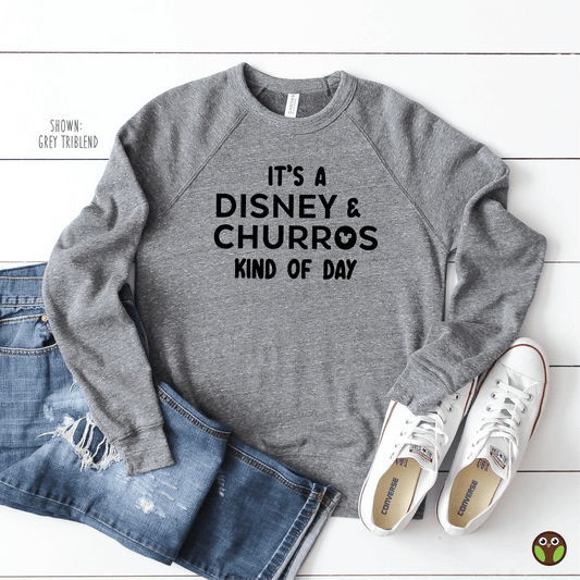 It's A Disney and Churro Kind of Day - Unisex Disney Pullover Sweatshirt