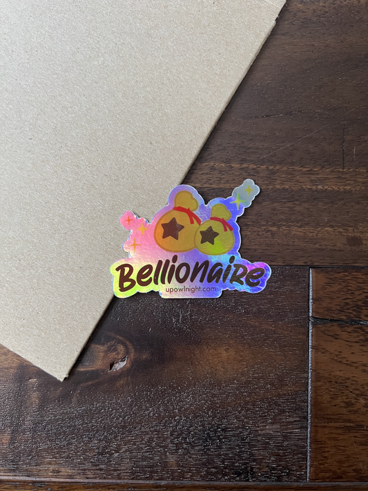 Bellionaire ACNH - Holographic Vinyl Sticker