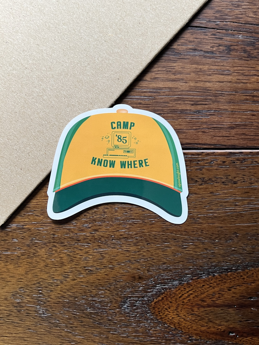 Dustin's Camp Know Where Cap - Stranger Things Vinyl Sticker