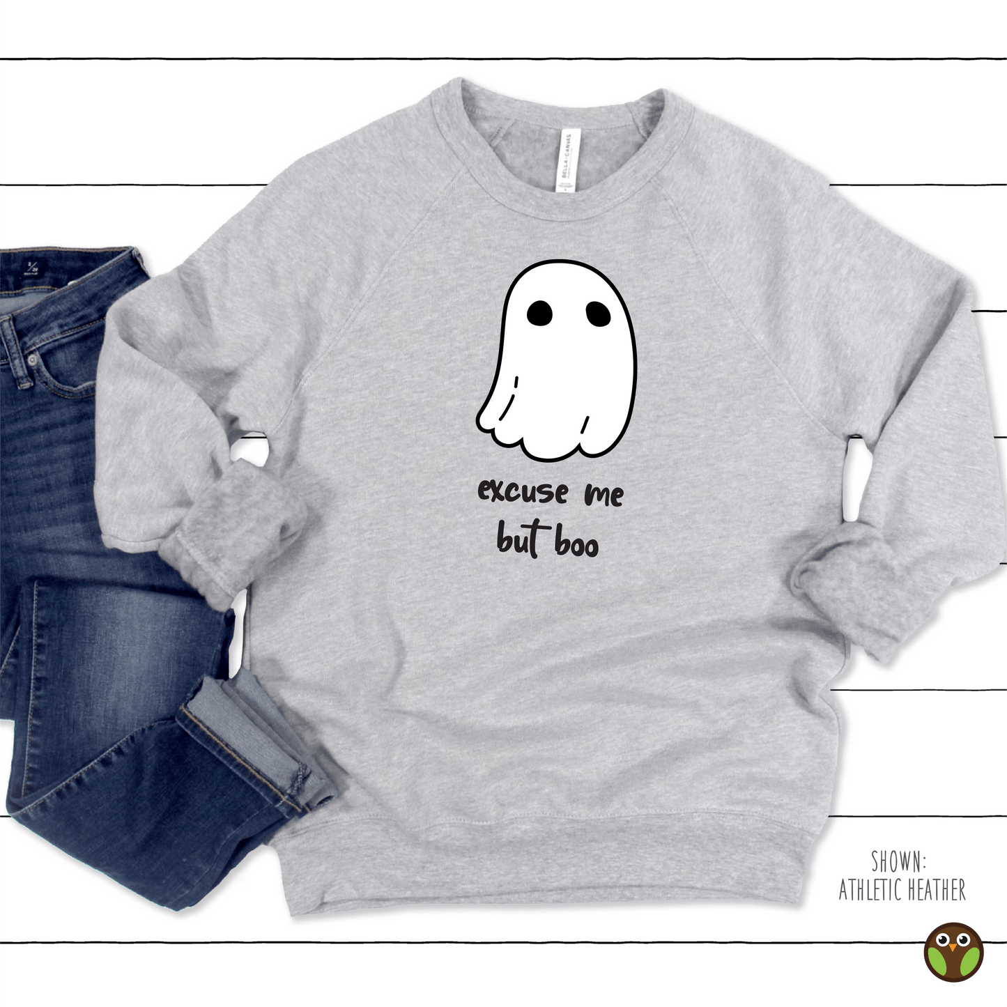 Excuse Me, But Boo - Unisex Halloween Pullover Sweatshirt