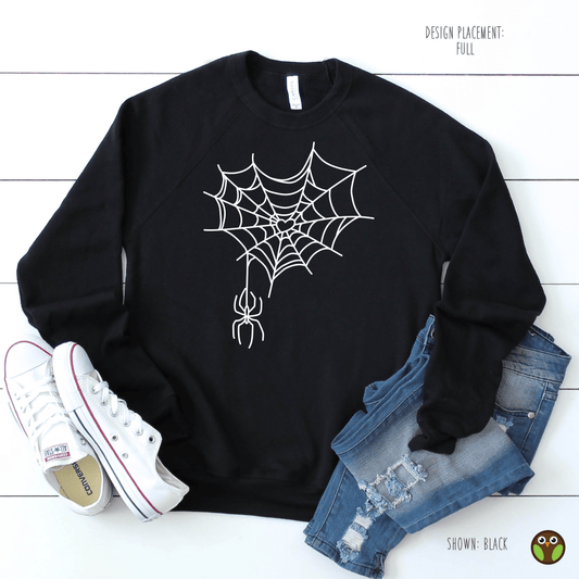 Spider Web Love - Unisex Halloween Pullover Sweatshirt