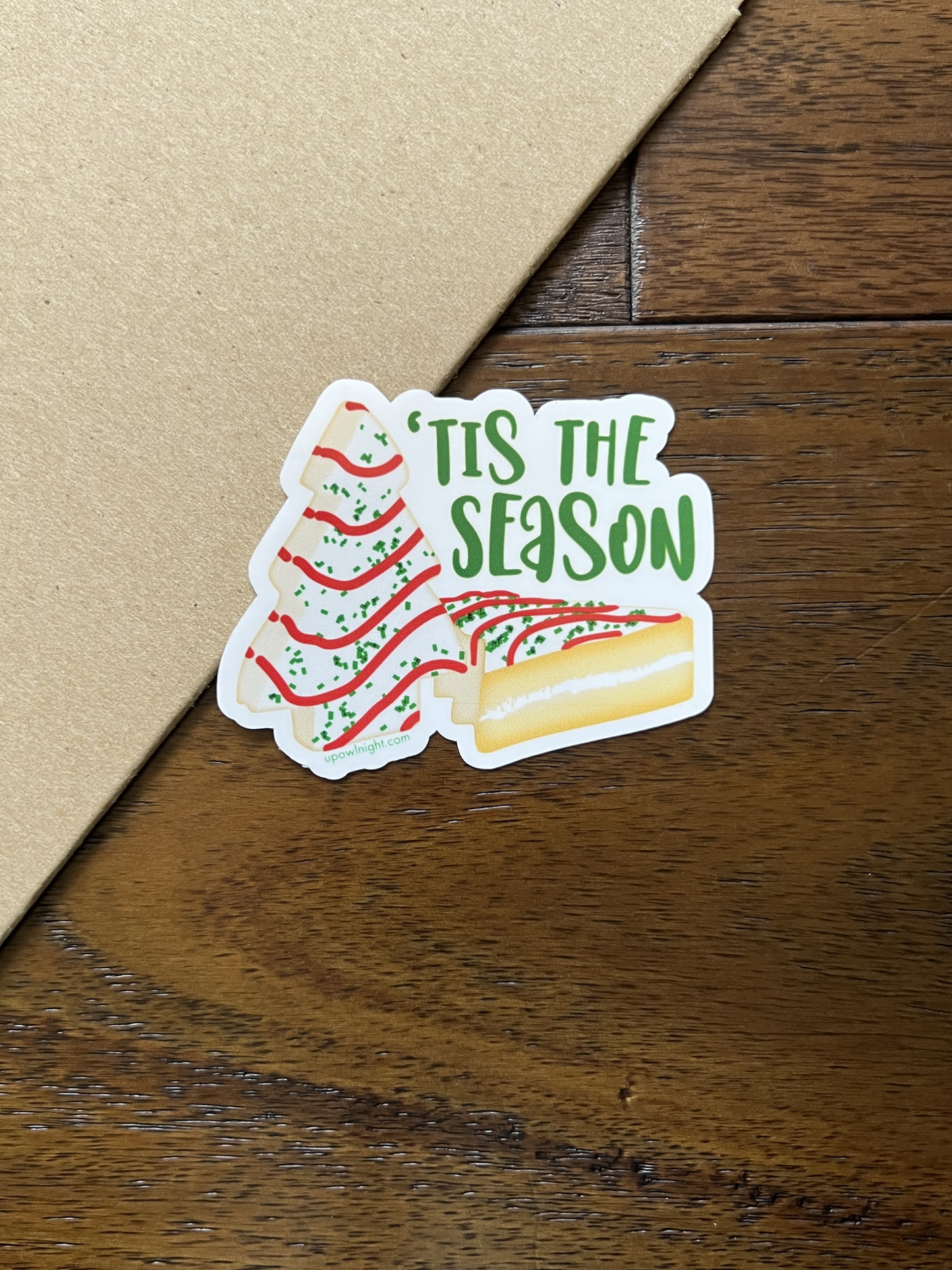 'Tis The Season -  Little Debbie Christmas Tree Cake Vinyl Sticker