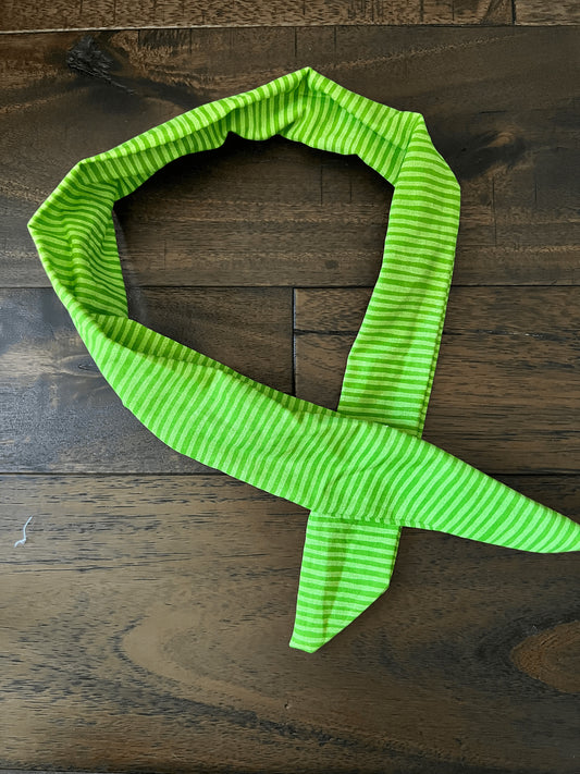 Green Stripes  - Wired Head Wrap