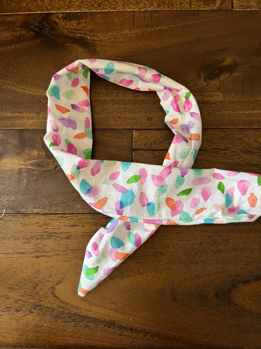 Watercolor Pastel Petals  - Wired Head Wrap