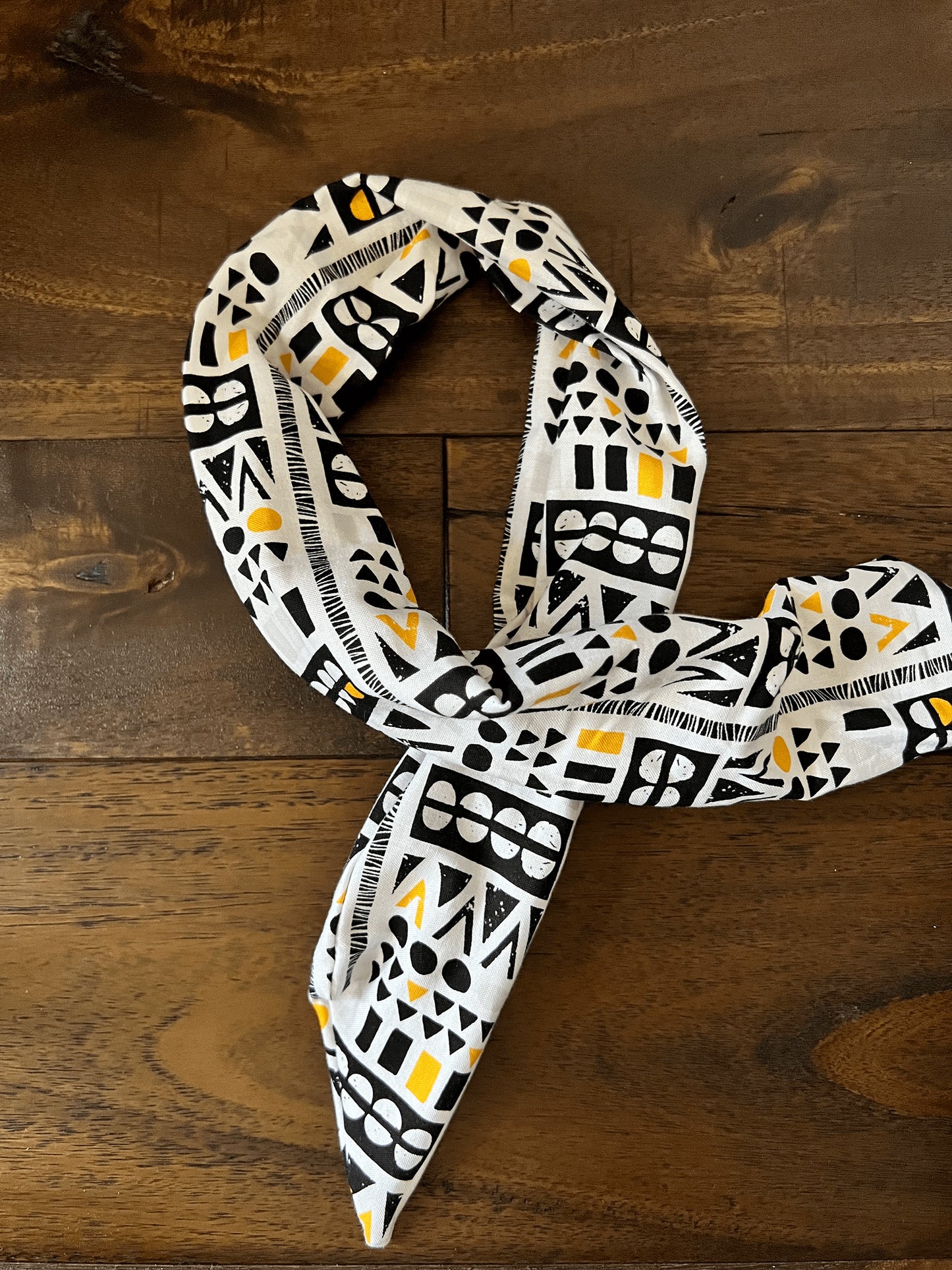 Black and White Abstract - Wired Head Wrap