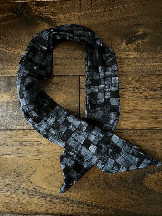 Black Mosaic - Wired Head Wrap