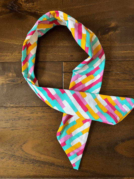 Neon Swatch Stripes  - Wired Head Wrap