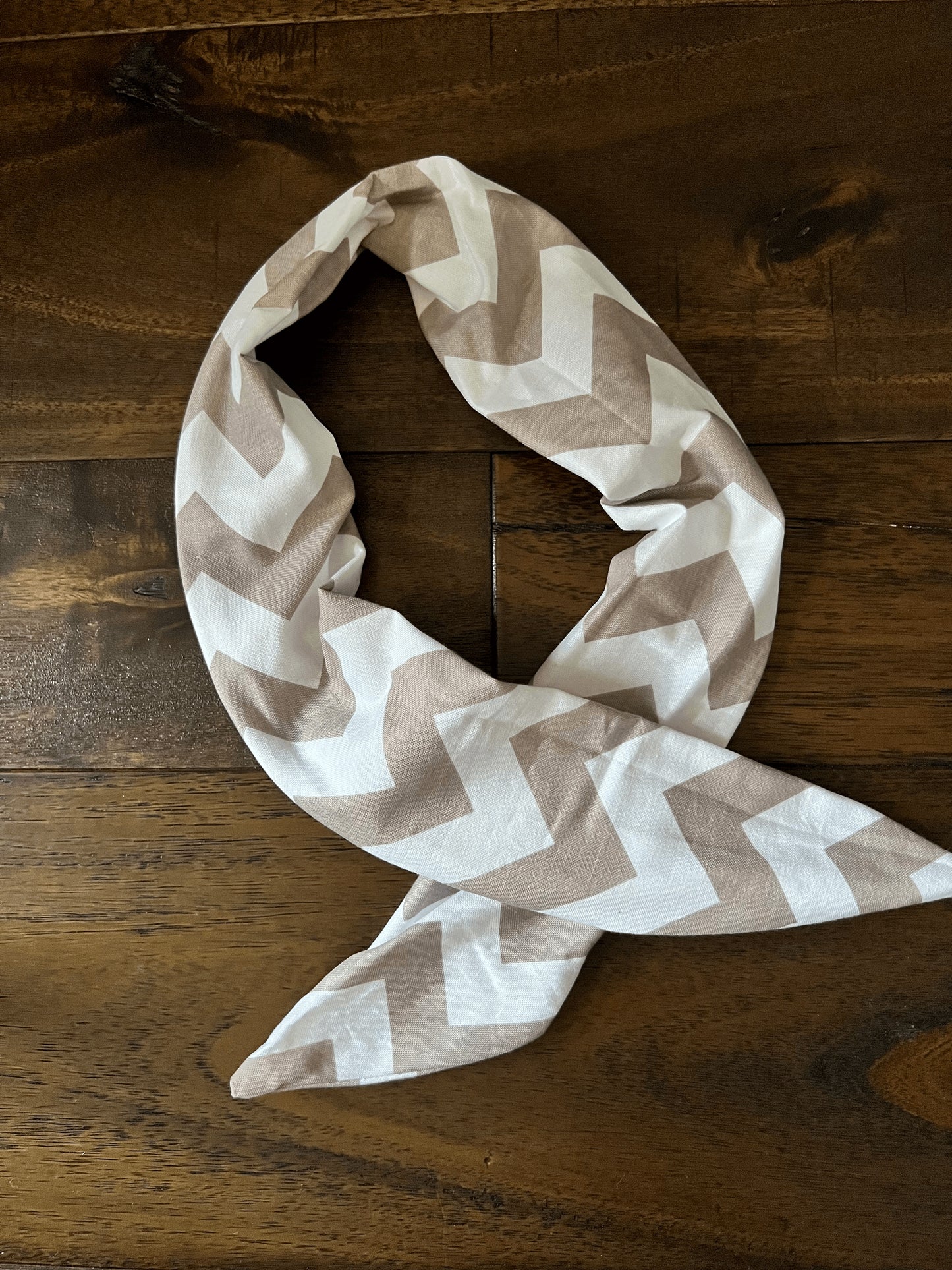 Chevron Large Grey  - Wired Head Wrap