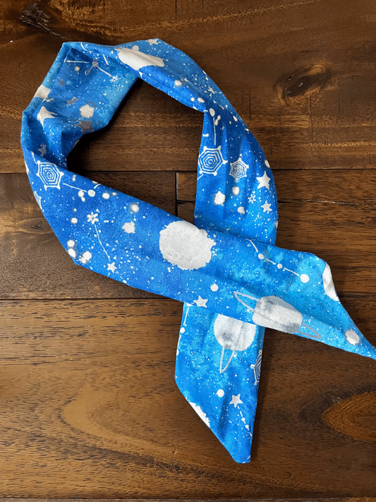 Galaxy Space Blue - Wired Head Wrap