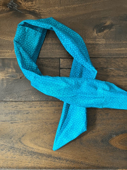 Aqua Blue Bubbles - Wired Head Wrap