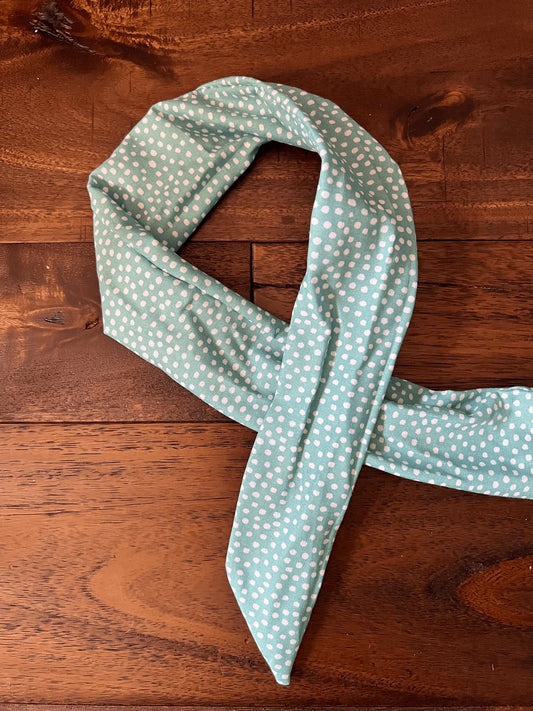 Teal Dots - Wired Head Wrap