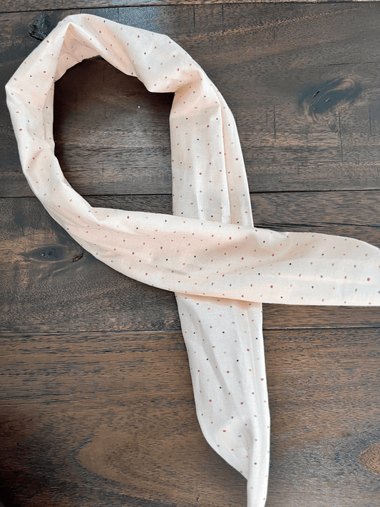 Soft Pink Dots - Wired Head Wrap