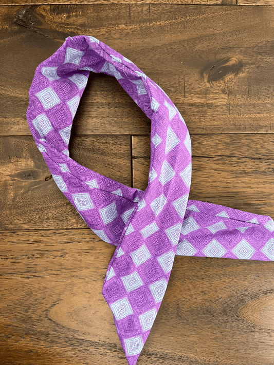 Purple Checked Pattern - Wired Head Wrap