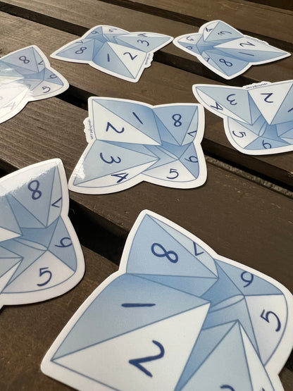 Cootie Catcher Or Fortune Teller Vinyl Sticker