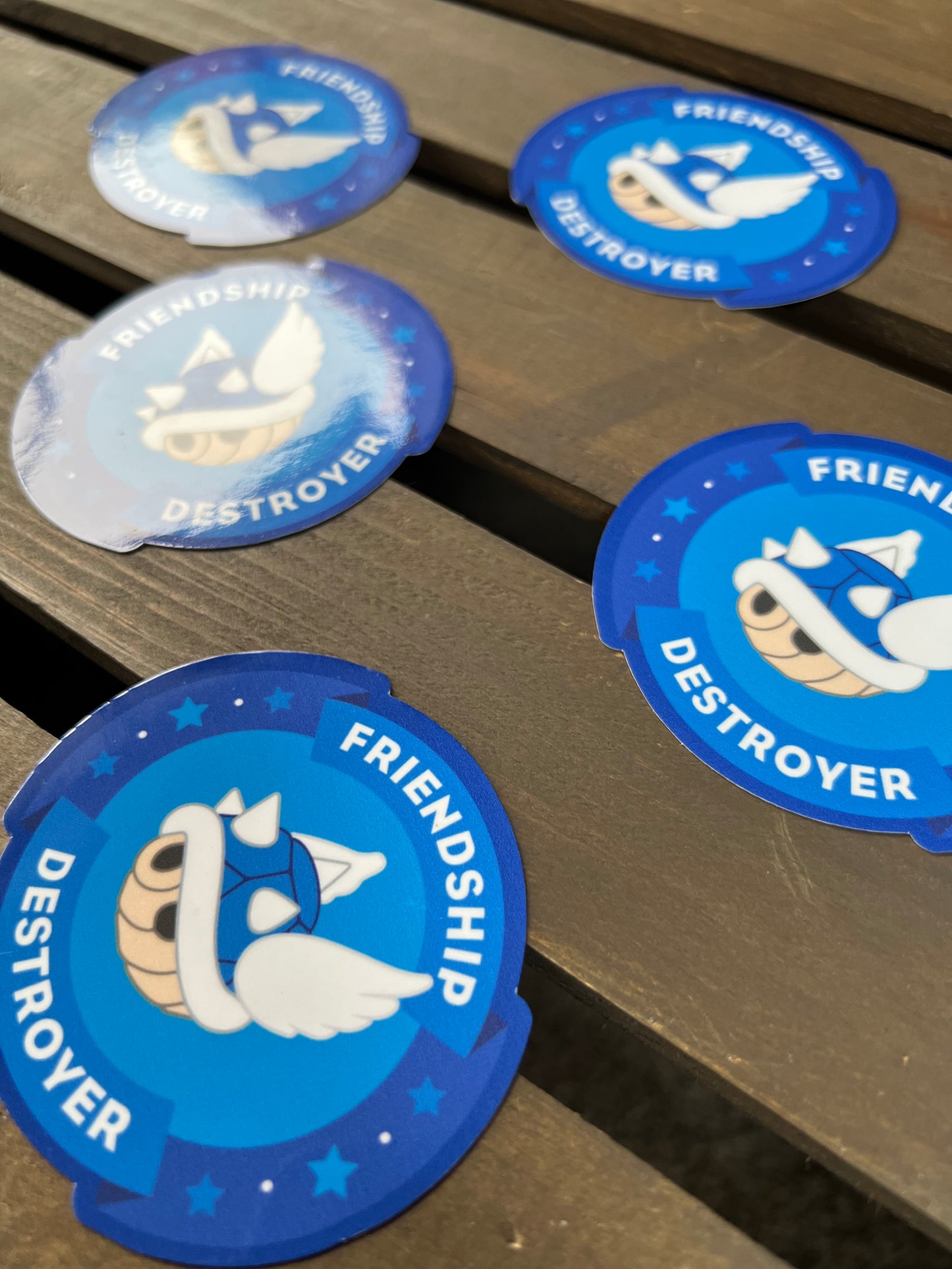 Friendship Destroyer Kart Blue Shell Vinyl Sticker