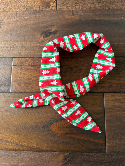 Christmas Tree Stripes  - Holiday Wired Head Wrap