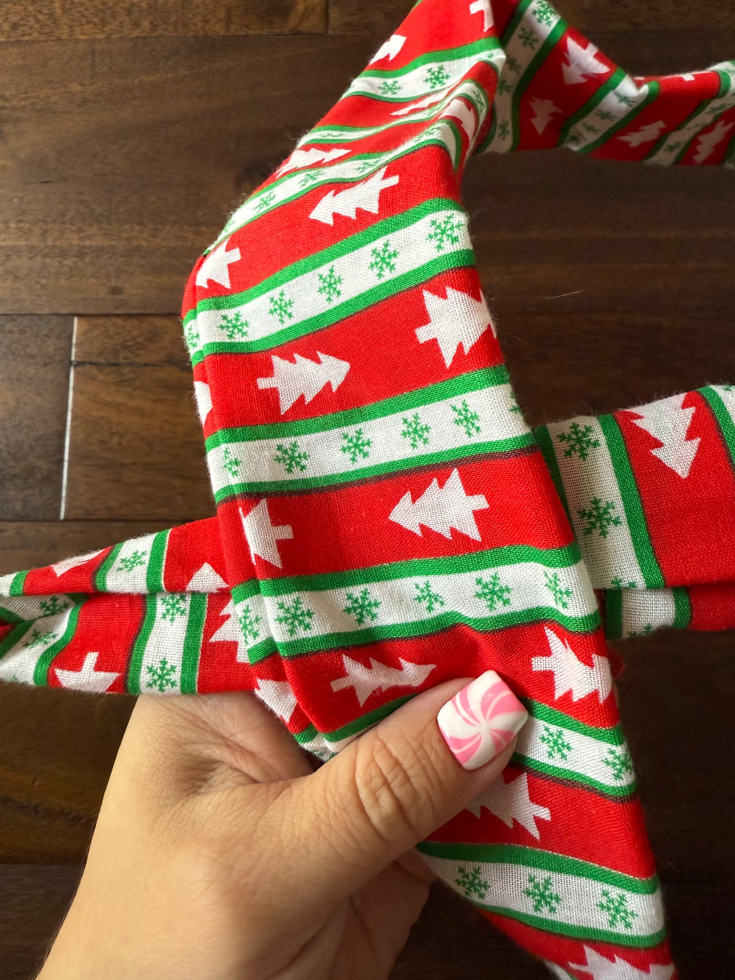 Christmas Tree Stripes  - Holiday Wired Head Wrap