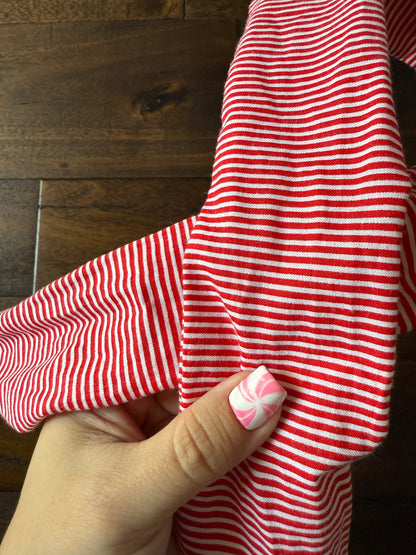 Red Pinstripes - Holiday Wired Head Wrap