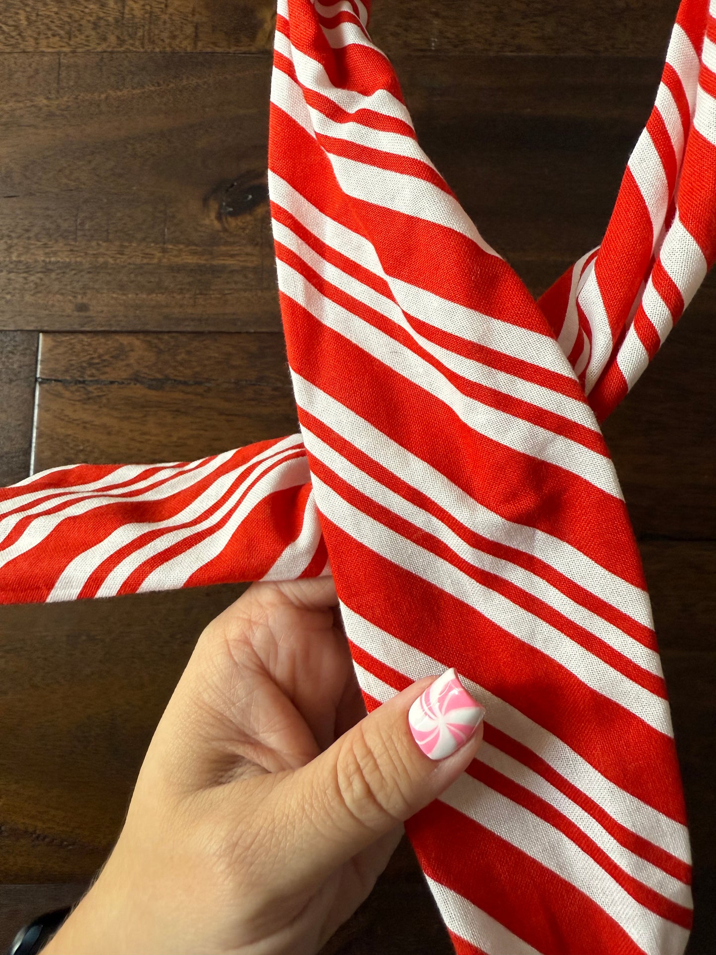 Large Candy Cane Stripes - Holiday Wired Head Wrap