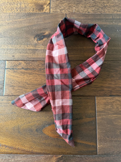 Maroon Plaid - Holiday Wired Head Wrap