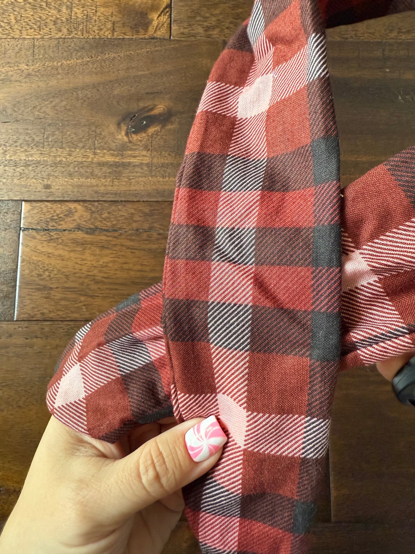 Maroon Plaid - Holiday Wired Head Wrap