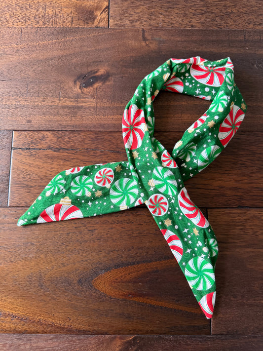 Peppermint Ornaments - Holiday Wired Head Wrap