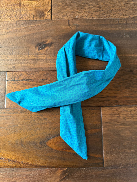 X's and O's on Teal - Wired Head Wrap