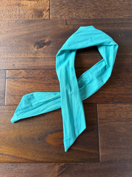 Micro Dots on Teal - Wired Head Wrap (Copy)