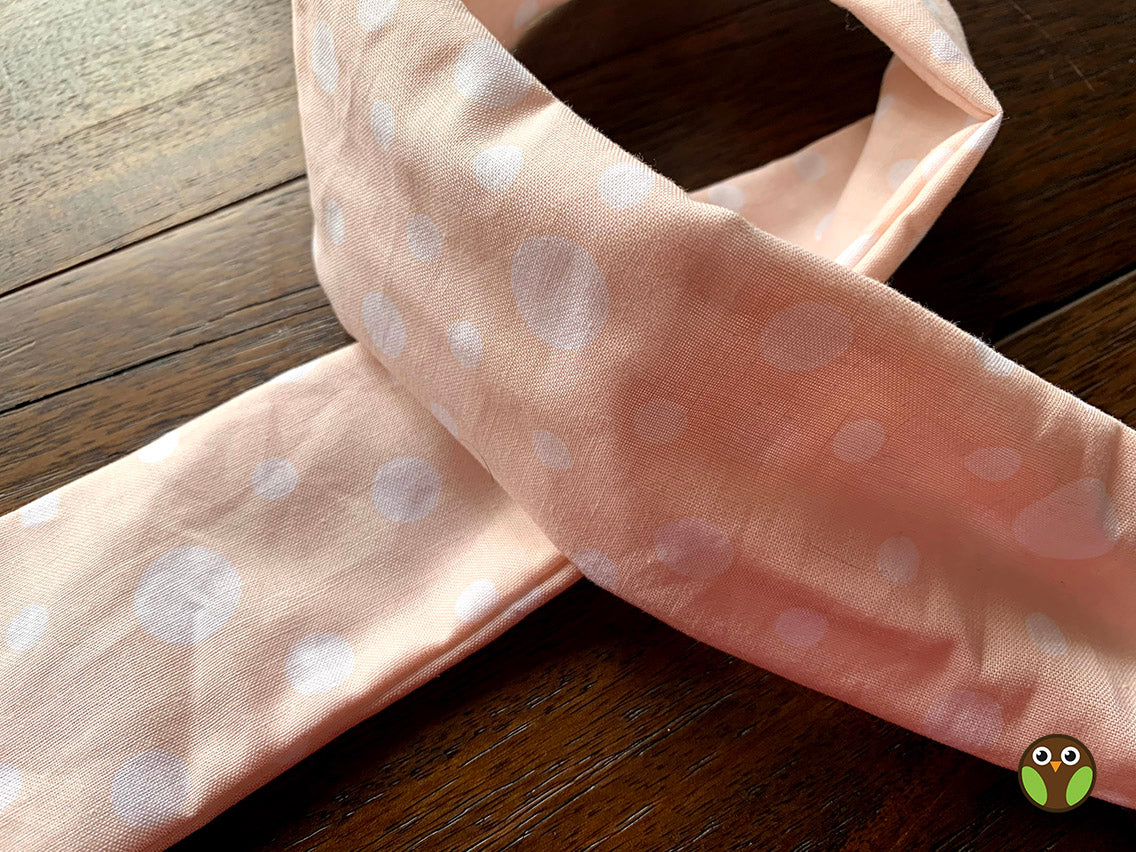 Peach Dots - Wired Head Wrap