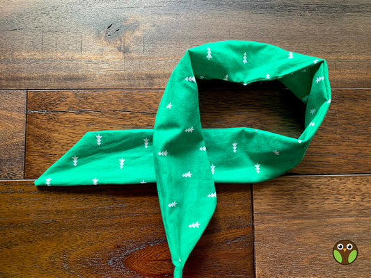 Green Christmas Trees  - Holiday Wired Head Wrap