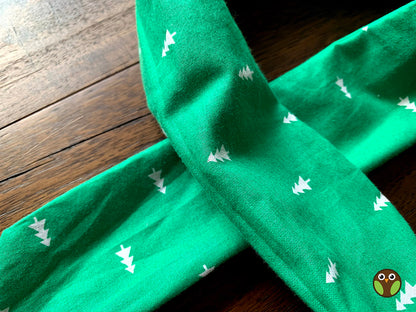 Green Christmas Trees  - Holiday Wired Head Wrap