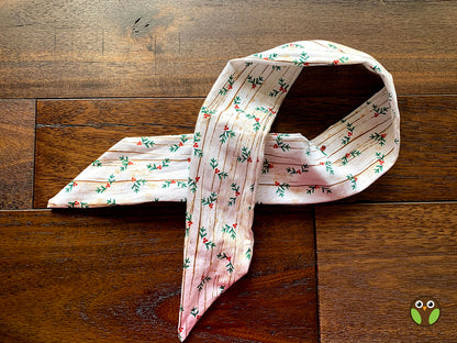 Holly Berry on Wood  - Holiday Wired Head Wrap