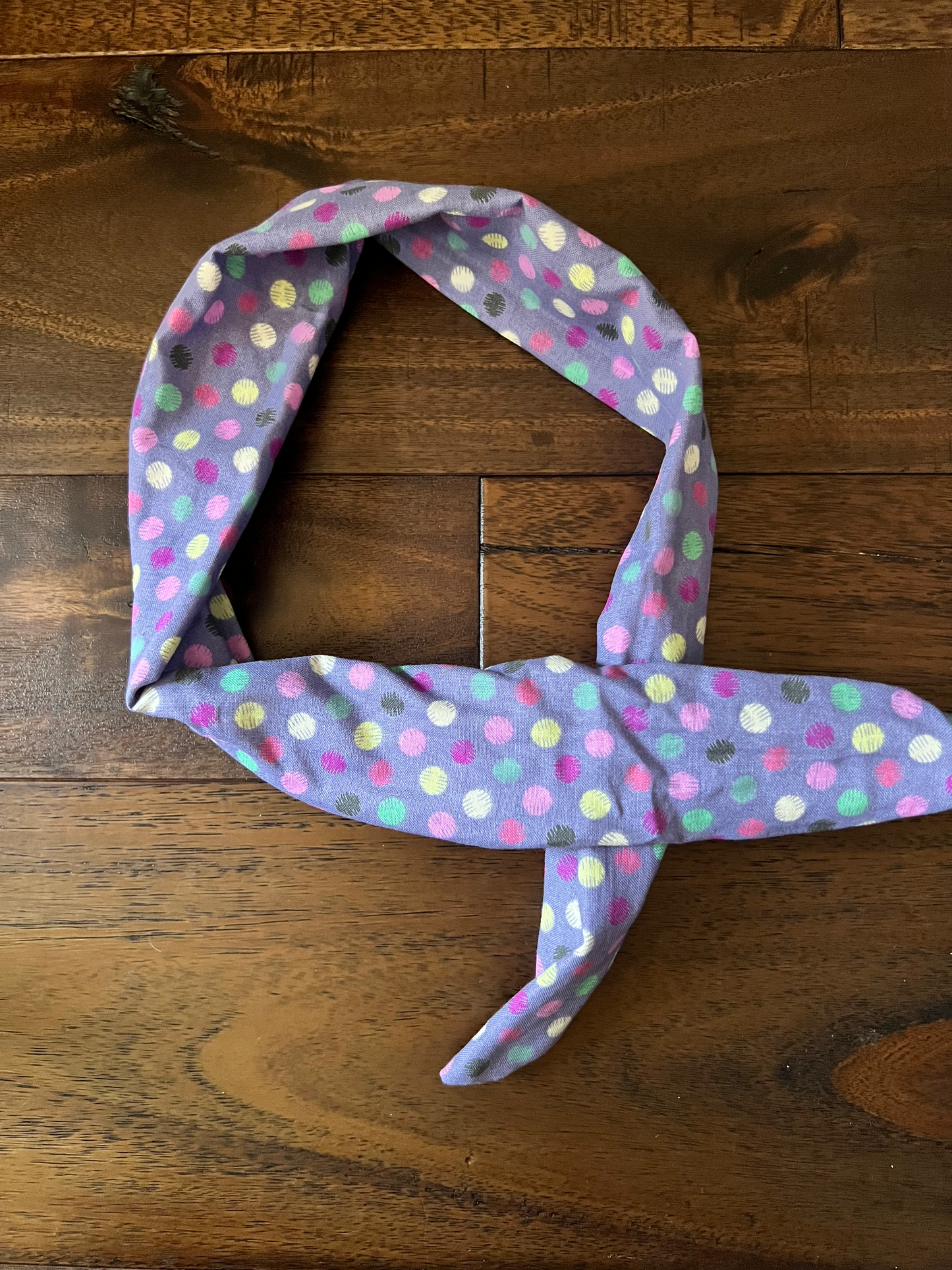 Purple Pastel Dots - Wired Head Wrap