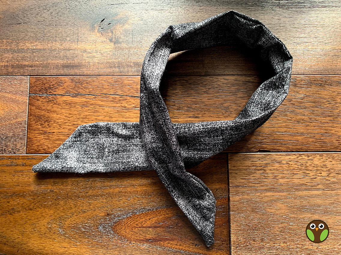 Black Grey Texture Pattern - Wired Head Wrap